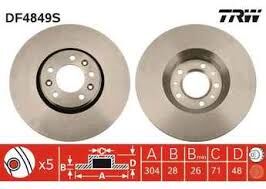 424992 DISK ON P407 C5 III EXPERT JUMPY SCUDO TRW HAVA SOGUTMALI