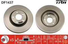 DF1437 DISK ON IMPREZA 08>FORESTER TRW 277MM